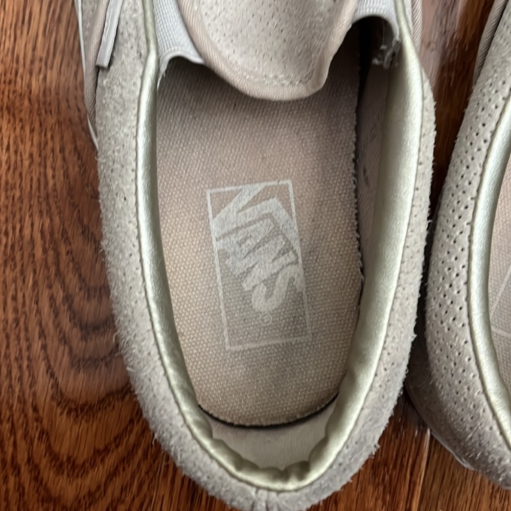 Vans Tan Suede Slip-On Shoes - Picture 3 of 5